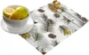 Настольные коврики Набор салфеток из 4 рождественских кедровых орешков и шишек, устойчивых к воздействию жары, моющихся, 12x18 дюймов