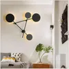 Wall Lamps Nordic Iron Geometric Lamp Living Room Decoration Round Modern Simple Bedroom Bedside Led Designer