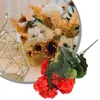 Fleurs décoratives 1 bouquet de plantes de géranium simulées artificielles faux bouquet de fleurs en soie pour la cérémonie de mariage décoration de jardin de maison de noël