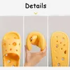 Chinelos Mulheres Banheiro Casa Queijo Vazamento de Secagem Rápida Chuveiro Chinelo Leve WaterLeaky Beach Flip Flop Natação Slides H24032831P1