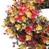 Fleurs décoratives couronne accrocheuse, eucalyptus simulé réaliste, décoration de vacances résistante à la fondiée vibrante pour le pendentif à la maison bas