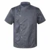 Hommes Femmes Unisexe Chef Chemise Adultes Cuisine Travail Uniforme Chef Manteau Cuisinier Veste Hôtel Restaurant Cantine Gâteau Boutique Café Costume p9Na #