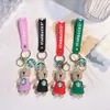 Designer keychains accessories Starbucks Bear Barista Drop Glue action figure key chain rings lovers Backpack keychain hanging ornaments