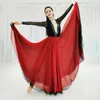 720 degrés double couche Tiansi élégante grande jupe trapèze, costume de pratique de danse de style ethnique classique chinois, effectuant LG sk I16u #