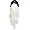 Berets Thick Knit Beard Hat For Teen Handmade Funny Carnival Theater Performances