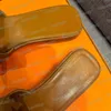Slippers مصمم صندل Slipper Oran Sandal Orang Blanc Leather Leate Rose etoupe Pale Epsome Nior Gold Leather Women DG5