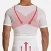 Homens corpo tonificação camiseta corpo shaper postura corretiva camisa emagrecimento cinto barriga abdômen queima de gordura compressão espartilho 240323