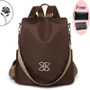 Luxury Women Oxford Cloth ryggsäckar för flickor Casual Daypack Vintage ryggsäck Skolväskor Rucks Sock Mochila Sac A DOS 240323