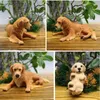 2024 Auto Ornamente Harz Golden Retriever Puppe Armaturenbrett Dekoration Schlaf Hund Mutter und Kind Auto Innen Dekor Mit Geschenk Box