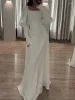 Grundläggande avslappnade klänningar Elegant vit lång festklänning flare hylsa till och med robe femme afrikansk kväll maxi vestido drop leverans kläder wo ot1ia