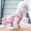 Dog Apparel Summer Pet Clothes Pattern Dress For Dogs Skirt Wedding Dresses Yorkshire Chihuahua Cat Puppy