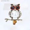 ピンブローチMozog Exquisite Brooch Ultralight Owl Clothing Lapel Pins Popual Alloy Tack Fashion Jewelry Versatile Ornament Daily Decoration Y240329