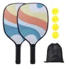 Tennis Rackets Pickle Ball Paddle With 4 Balls Lightweight Pickleball Portable Durable Antiskid Wearresistant For Competition Training Dhxwg