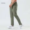 لو سراويل LU MEN MEN GAM PANTS سريعة الجافة الجافة السراويل اليوغا بنطلون الرياضة رياضة التدريب التدريب على تمرين مرنة الخصر بانتالون الليمون الرياضة 2024