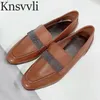 Sıradan Ayakkabı Lüks Kaliteli Düz Kadın Orijinal Deri String Bead Loafers Lady Round Toe Slip-On Comfort Walk Women için