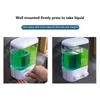 Liquid Soap Dispenser 500ML Bathroom Wall Mount Shower Shampoo Lotion Container Holder System Non Perforated El Toliet