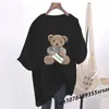 Roupas femininas baratas e ofertas de frete grátis Urso camiseta de manga curta feminina plus size solto ins fi médio lg tops l9du #