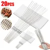 Ferramentas 20pcs aço inoxidável churrasco espeto reutilizável espetos de churrasco kebab vara de ferro para acampamento ao ar livre piquenique cozinhar