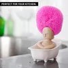 Rangement de cuisine maison créative nécessité quotidienne Simulation baignoire style nettoyage boule d'acier étagère de bain et égouttoir de salle de bain