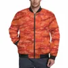 Camo Military Jackets Orange Camoue Windproof Autumn Coats Man Streetwear Casual Jacket Print Ytterkläder Överdimensionerad Windbreak V5ew#