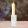 Candle Holders 3 Pcs Glass Holder Tea Light Christmas Decore Mini Candlestick Pillar Dining Table