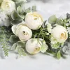 FI Women Lady Girls Wedding White Fr Wreath Tiara pannband Floral Garlands hårband Hår Accores Bruden Hår smycken G9VI#