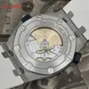 Celebridade AP Relógio de Pulso Royal Oak Offshore Série Mergulho Mecânico Automático À Prova D 'Água Banda de Borracha de Aço Exibição de Data Relógio Masculino 15710ST