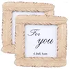 Frames 2 Pcs Po Folder Small Frame Wedding Mini Picture Bulk Resin Gold Square