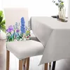 Chair Covers Spring Plants Flowers Herbs Cover Set Kitchen Stretch Spandex Seat Slipcover Home Decor Dining Room