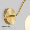 Wall Lamp Nordic Golden Lights With Milky/Clear Special Glass Round Ball Bedside In Bedroom