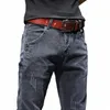 Jeans en denim pour hommes Fi Nouvelle marque Cool Pantalons décontractés Quotidien High Street Gris Haute Qualité Dropship I8CF #
