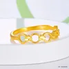 Кольца кластера 1 шт., кольцо из желтого золота 999 пробы из чистого 24-каратного золота для женщин, 5G, квадратное кольцо со звездами, США, 1,78-1,85 г