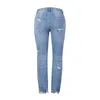 Jean extensible pour femmes, tendance, bleu, taille haute, déchiré, décontracté, mode Streetwear, pantalon crayon en Denim, 240314