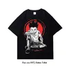 Japońskie anime Hunter x Hunter Graphic Print T Shirt Vintage Plus Cote Crew Szyja