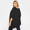 Plus Size Solto Batwing Manga Elegante Verão Cape Blusa Mulheres 3/4 Manga Casual Trabalho Escritório Túnica Tops Roupas Tamanho Grande 7XL J5tg #