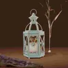 Świece Romantyczne świece świecone żelazne szklane lantern Uchwyt dekoracyjne naczynia stołowe centrum wiejskiego domu domowe ozdoba domowa