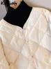 Karsany Femme pour femmes Down Cott Cott Couches minces White White Loose Puffer Puffer Veste Femme 2023 Maisons rembourrés d'hiver J1vo # Black J1vo #