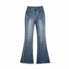 Женские эластичные узкие джинсы с высокой талией Lady Y2K Расклешенные джинсовые брюки для девочек Уличная одежда Узкие повседневные узкие качественные брюки G1Cf #