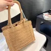 Designer Straw Tote Bag Vacation Casual Ladies Handtas BOEG Decoratie Grote capaciteit Winkelzak Women Szy03293