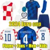 24 25 Nouveau maillot de football Croacia MODRIC national MANDZUKIC PERISIC KOVACIC 2024 Euro Cup Croatie Maillot de football Rakitic Kramaric KALINIC Hommes Enfants Kit uniformes