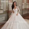 Ethel Rolyn Ball Suknia ślubna Dres dla kobiet 2024 LG Rękawe koraliki 3D Aplikacje Princik Bridal Dr Vestidos de Novia Z6qn#