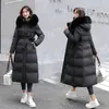 winter jacket in heavy hair get lg temperament of cultivate morality show belt down cott-padded female coat 42ss#