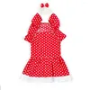 Vêtements pour chiens Belle jupe pour animaux de compagnie Pull respirant Couvre-chef Chiot Dots Robe