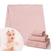 Serviette gaufrée en pur coton, absorption d'eau, séchage rapide, absorbante, respirante, douce et respectueuse de la peau, cadeau de nettoyage