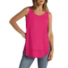 Dames T-shirts Mode Casual O-hals Los Comfort Effen Kleur Mouwloos Top Vrouwen Blouse 2024 Shirt Voor Y2k