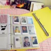 A4 Clear Glitter PU Cuir 4 Anneaux Binder Pocard Po Album Card Set Toploader Kawaii Notebook Diary 20 Pages Manches Draw 240329