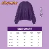 Automne Cardigan violet foncé Femmes Y2k Speak Star Now Pulls brodés Cardigans tricotés en vrac Tay Col en V Lor Pull Manteaux Q65p #