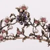 Haarspangen Barock Vintage Kristall Perle Krone Tiaras Strass Festzug Diadem Schleier Tiara Hochzeit Zubehör Brautschmuck