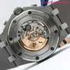 AP Montre-bracelet Collection 26470 Royal Oak Offshore Calibre 42 Titane Métal Gris Cadran Timing Affichage de la Date Mécanique Automatique Ensemble de Montres pour Hommes