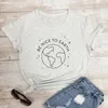 Damen-T-Shirts „Be Nice To Earth“-T-Shirt, ästhetisches, von der Natur inspiriertes veganes Oberteil, T-Shirts, niedliches Grafik-T-Shirt „Save The Planet Environment“.